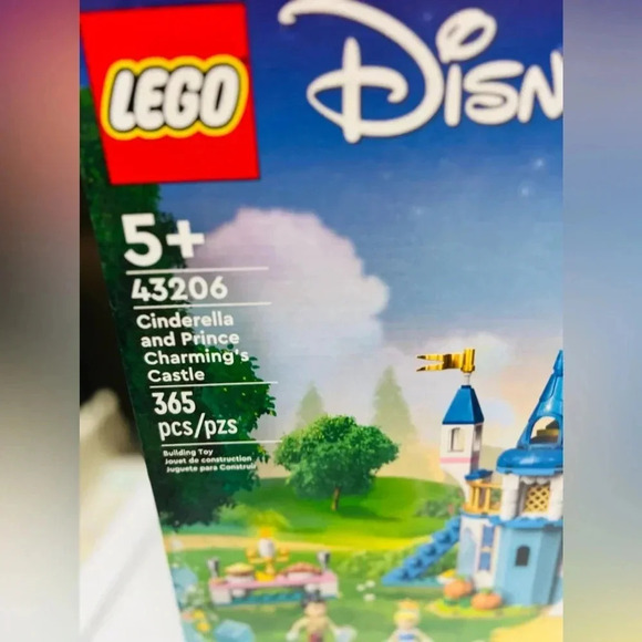 LEGO Disney Princess Cinderella and Prince Charming's Castle 43206 Doll House, - Picture 2 of 5